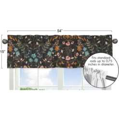 Sweet Jojo Designs Girl Window Valance Treatment 54in. Boho Floral Wildflower Black Orange And Blue -Smart Baby Decor GUEST 43239bba 9f4b 4693 abc3 ecc294783c10