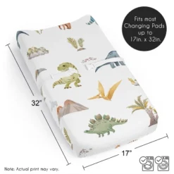 Sweet Jojo Designs Boy Changing Pad Sheet Watercolor Dinosaur Dino Multicolor -Smart Baby Decor GUEST 4888ace1 b8da 42ce b422 ca0f80a51ed3
