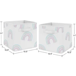Sweet Jojo Designs Fabric Storage Bins Set Multicolor Rainbows 6 Sweet Jojo Designs Fabric Storage Bins Set Multicolor Rainbows -Smart Baby Decor GUEST 4a7f3416 7a9b 400c 8db9 c19eec91ebb7