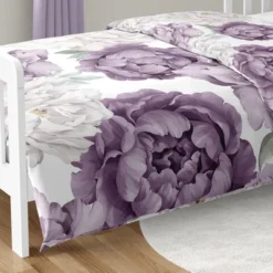 Sweet Jojo Designs Girl Toddler Bedding Set Peony Floral Garden Purple Ivory And Green 5pc -Smart Baby Decor GUEST 50381180 c1c1 4b6f ade8 7bca257092c5