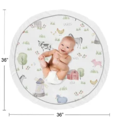 Sweet Jojo Designs Boy Or Girl Gender Neutral Unisex Baby Tummy Time Playmat Farm Animals -Smart Baby Decor GUEST 55d63b0e 6b73 4550 af57 acf2a1d3c395