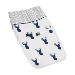 Sweet Jojo Designs Boy Changing Pad Cover Stag Navy Blue And White -Smart Baby Decor GUEST 57928c98 35e4 4022 afac 0eb7a5e078b3