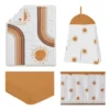 Sweet Jojo Designs Baby Crib Bedding Set - White And Pumpkin Boho Sun Collection 4pc -Smart Baby Decor GUEST 593cd7b6 534e 4109 8380 f121e76002f2