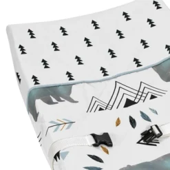 Sweet Jojo Designs Changing Pad Cover Boy Bear Mountain Blue Black And White -Smart Baby Decor GUEST 5c38921a d4ae 4015 b96c c225741f07b3
