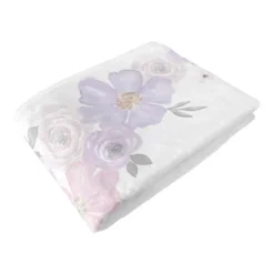 Sweet Jojo Designs Girl Milestone Swaddle Baby Blanket Watercolor Floral Purple Grey And Pink -Smart Baby Decor GUEST 5d25de8b e86d 4e4f a889 6b822de229b1