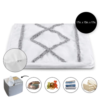 Sweet Jojo Designs Fabric Ottoman Pouf Cover Unstuffed Boho Fringe White And Grey - Insert Not Included 3 Sweet Jojo Designs Fabric Ottoman Pouf Cover Unstuffed Boho Fringe White And Grey - Insert Not Included