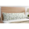 Sweet Jojo Designs Girl Body Pillow Cover (Pillow Not Included) 54in.x20in. Botanical Leaf Green And White