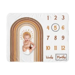 Sweet Jojo Designs Boy Or Girl Gender Neutral Unisex Milestone Swaddle Baby Blanket Boho Sun Orange And Taupe 11 Sweet Jojo Designs Boy Or Girl Gender Neutral Unisex Milestone Swaddle Baby Blanket Boho Sun Orange And Taupe -Smart Baby Decor GUEST 62457f69 bf25 41c1 a495 4780c26e27bc