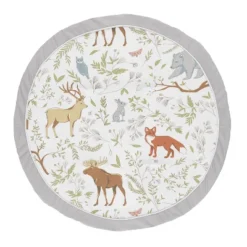 Sweet Jojo Designs Boy Or Girl Gender Neutral Unisex Baby Tummy Time Playmat Woodland Toile Grey Green And Taupe -Smart Baby Decor GUEST 63d4bee8 9cd2 4a27 b272 cffc56de4073