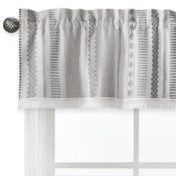 Sweet Jojo Designs Window Valance Treatment 54in. Boho Geometric Jacquard Ivory Black White -Smart Baby Decor GUEST 660ba582 ffd5 4bba 8133 890803febb94