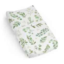 Sweet Jojo Designs Gender Neutral Unisex Changing Pad Sheet Botanical Green And White -Smart Baby Decor GUEST 67eb26b4 dcb9 45bc 9a60 f75c7c0d580e