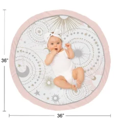 Sweet Jojo Designs Girl Baby Tummy Time Playmat Celestial Pink Gold And Grey -Smart Baby Decor GUEST 68a56cdf cb88 4750 a293 d9751c5111b1