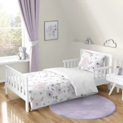 Sweet Jojo Designs Girl Toddler Bedding Set Watercolor Floral Purple Pink And Grey 5pc 13 Sweet Jojo Designs Girl Toddler Bedding Set Watercolor Floral Purple Pink And Grey 5pc -Smart Baby Decor GUEST 69ef310a 64c9 4cd1 95b3 b37ccdd2e002