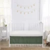 Sweet Jojo Designs Unisex Baby Crib Bed Skirt Diamond Tuft Green And Ivory