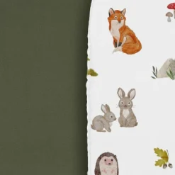 Sweet Jojo Designs Boy, Girl, Gender Neutral Baby Bassinet Fitted Sheets Set Watercolor Woodland Forest Animals Green Brown And Red 2pc -Smart Baby Decor GUEST 6ad58a23 9bfe 4164 a06f 80863d12d8ca