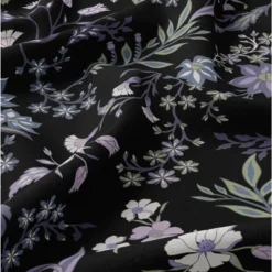 Sweet Jojo Designs Girl Shower Curtain 72in.x72in. Boho Floral Wildflower Black And Purple -Smart Baby Decor GUEST 6ef01023 d916 4431 b333 91be80cc2a1b