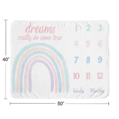 Sweet Jojo Designs Girl Baby Milestone Blanket Rainbow Pink Blue And Purple -Smart Baby Decor GUEST 75c601d9 3d2a 4d97 a623 606a067e5601