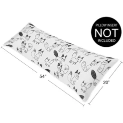 Sweet Jojo Designs Body Pillow Cover (Pillow Not Included) 54in.x20in. Fox Black And White -Smart Baby Decor GUEST 7a5e7baf e0c4 47f4 aaff eb2dd0fe3321