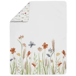 Sweet Jojo Designs Girl Toddler Bedding Set Watercolor Floral Garden Green Blue And Orange 5pc -Smart Baby Decor GUEST 7f952f15 733b 49d0 8567 068ad29cc8cc