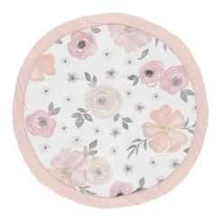 Sweet Jojo Designs Girl Baby Tummy Time Playmat Watercolor Floral Pink Grey And White -Smart Baby Decor GUEST 81c0a33c d3bb 4e0a b1b1 d713b56ebb0a