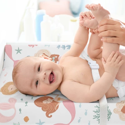 Sweet Jojo Designs Girl Changing Pad Sheet Mermaids Pink Blue And Orange 4 Sweet Jojo Designs Girl Changing Pad Sheet Mermaids Pink Blue And Orange - Image 2