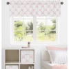 Sweet Jojo Designs Girl Window Valance Treatment 54in. Ballerina And Ballet Bows Pink And White