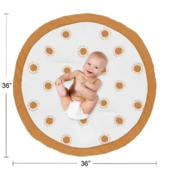 Sweet Jojo Designs Boy Or Girl Gender Neutral Unisex Baby Tummy Time Playmat Boho Sun White And Orange -Smart Baby Decor GUEST 83df3425 2cc6 4243 a8b2 b987395fbf6e