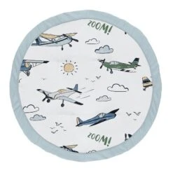 Sweet Jojo Designs Boy Baby Tummy Time Playmat Airplane Green And Blue -Smart Baby Decor GUEST 84af7242 810a 4e7d b8d3 3cda896de4d3