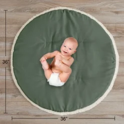 Sweet Jojo Designs Gender Neutral Unisex Baby Tummy Time Playmat Diamond Tuft Green And Ivory -Smart Baby Decor GUEST 855c0cbe 255c 41a2 ba88 ccd771a0601c