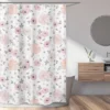 Sweet Jojo Designs Shower Curtain 72in.x72in. Watercolor Floral Pink And Grey