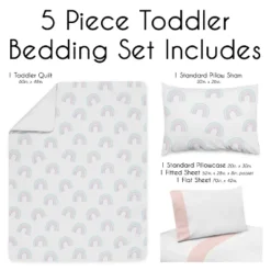 Sweet Jojo Designs Girl Toddler Bedding Set Rainbow Multicolor 5pc 9 Sweet Jojo Designs Girl Toddler Bedding Set Rainbow Multicolor 5pc -Smart Baby Decor GUEST 8b3432c3 eaff 4b7f 8b42 9dc2de0f2fc3
