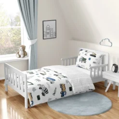 Sweet Jojo Designs Boy Toddler Bedding Set Construction Truck Green Blue And Grey 5pc. -Smart Baby Decor GUEST 8ded99ab 0bc4 4761 80f6 740804321689