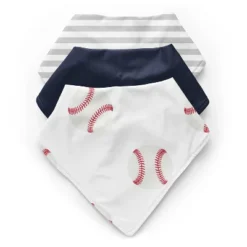 Sweet Jojo Designs Boy Fabric Baby Bibs Baseball Patch White Blue And Grey 3pc -Smart Baby Decor GUEST 92dcdaa9 f478 41b4 b2cd 5cdccab7cd90