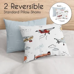 Sweet Jojo Designs Full/Queen Comforter Bedding Set Airplane Red Blue And White 3 Pc 10 Sweet Jojo Designs Full/Queen Comforter Bedding Set Airplane Red Blue And White 3 Pc -Smart Baby Decor GUEST 94bf2234 cd15 48f2 96fd 1f85ffb24a70