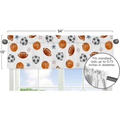 Sweet Jojo Designs Window Valance Treatment 54in. Watercolor Sports Theme Multicolor -Smart Baby Decor GUEST 951e5da1 094c 41ea 9232 019433b2751e