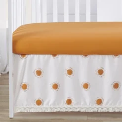 Sweet Jojo Designs Baby Crib Bedding Set - White And Pumpkin Boho Sun Collection 4pc -Smart Baby Decor GUEST 9646f8f2 4e20 47e2 abdc 2c795ebd3b49