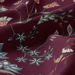 Sweet Jojo Designs Shower Curtain 72in.x72in. Boho Floral Wildflower Red Orange And Blue -Smart Baby Decor GUEST 97c99422 8d7e 4480 9a8a f684b8da2ec4