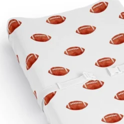 Sweet Jojo Designs Boy Changing Pad Sheet Football Brown And White -Smart Baby Decor GUEST 99a8a70a 2496 4347 830d 2bb0347b8dd6