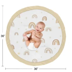 Sweet Jojo Designs Boy, Girl, Unisex/Gender Neutral Baby Tummy Time Playmat Boho Rainbow Neutral Multicolor -Smart Baby Decor GUEST 9ec7b664 95c1 4275 b3c9 a4dbdace9ee5