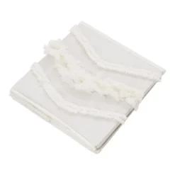 Sweet Jojo Designs Boy Or Girl Gender Neutral Unisex Set Of 2 Kids' Decorative Fabric Storage Bins Bohemian Fringe Ivory -Smart Baby Decor GUEST a017f8dd 6762 4f95 835d 4b4034951cff