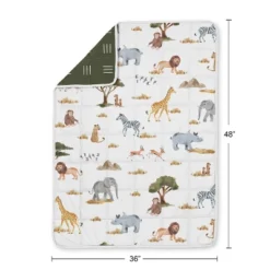 Sweet Jojo Designs Boy Girl Unisex Gender Neutral Toddler Weighted Blanket 5lbs. For Kids Jungle Multicolor -Smart Baby Decor GUEST aa5372bc 6bdc 443e 8119 a3e84e2fb50d