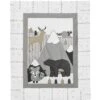 Sweet Jojo Designs Boy, Girl, Unisex/Gender Neutral Toddler Bedding Set Woodland Friends Grey And White 5pc
