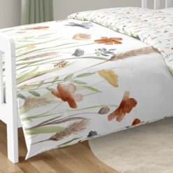 Sweet Jojo Designs Girl Toddler Bedding Set Watercolor Floral Garden Green Blue And Orange 5pc -Smart Baby Decor GUEST ad752ef5 cbce 4456 86dd a13e02be5ab4