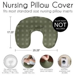 Sweet Jojo Designs Boy, Girl, Unisex/Gender Neutral Support Nursing Pillow Cover (Pillow Not Included) Jungle Green And White -Smart Baby Decor GUEST adb3e8cb 7cf7 4653 9113 6d1a9453162a
