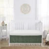 Sweet Jojo Designs Boy Or Girl Gender Neutral Unisex Baby Crib Bed Skirt Boho Fringe Green And White -Smart Baby Decor GUEST ae2fae8b ef20 4583 bacd 084130965533