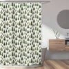 Sweet Jojo Designs Gender Neutral Unisex Shower Curtain 72in.x72in. Woodland Pine Tree Green And White