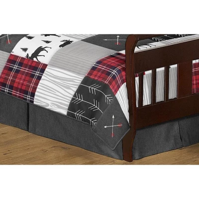Sweet Jojo Designs Boy Toddler Bedding Set Rustic Patch Red Black And Grey 5pc 5 Sweet Jojo Designs Boy Toddler Bedding Set Rustic Patch Red Black And Grey 5pc - Image 3