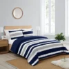 Sweet Jojo Designs Boy Full/Queen Comforter Bedding Set Stripe Blue Grey And White 3pc. -Smart Baby Decor GUEST b1ab86aa f220 4080 b60b 385b79be0627