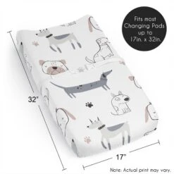 Sweet Jojo Designs Boy, Girl, Unisex/Gender Neutral Changing Pad Sheet Cartoon Puppy Grey Taupe And Blue 12 Sweet Jojo Designs Boy, Girl, Unisex/Gender Neutral Changing Pad Sheet Cartoon Puppy Grey Taupe And Blue -Smart Baby Decor GUEST b23c1f3d ad36 494f b994 68e08c82fc05