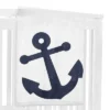 Sweet Jojo Designs Gender Neutral Baby Milestone Blanket Sailor Blue And White